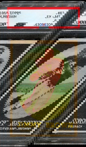 1958 Topps #62 Jim Brown ROOKIE PSA 6 EX-MT HOF RC 