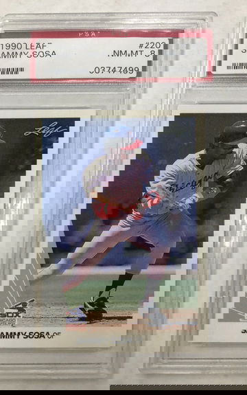 1990 Leaf Sammy Sosa PSA 8