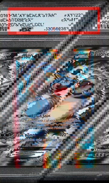 2014 Pokemon Blastoise Ex Promo Red and Blue Collection Blastoise Ex #XY122 PSA 6