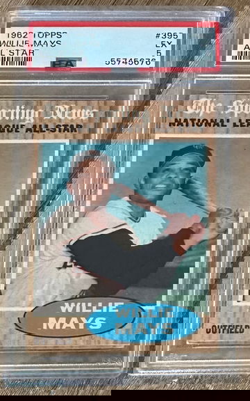 1962 Topps Willie Mays All Star PSA 5