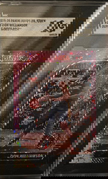 2019 Hoops Premium Stock Purple Disco #258 Zion Williamson Rookie RC SGC 10 GEM MINT