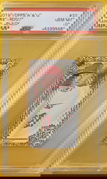 Mike Trout 2019 A&G Mini Black Border Parallel #10 PSA 10 Gem Mint (POP 12)
