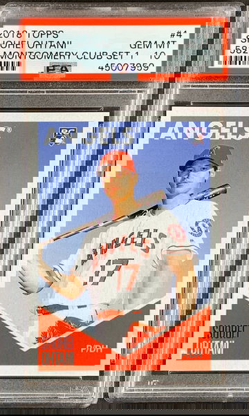 Shohei Ohtani 2018 Topps 582 Montgomery Club Set #1 PSA 10