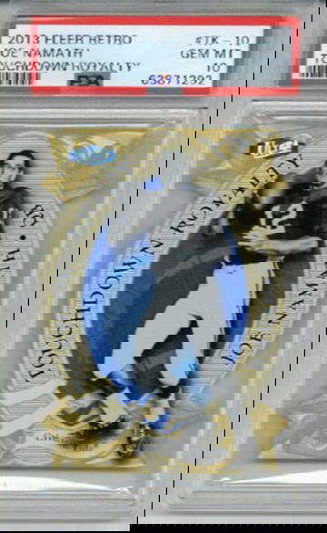 2013 FLEER RETRO TOUCHDOWN ROYALTY #TK-10 JOE NAMATH ALABAMA PSA 10 RARE