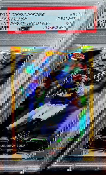 2014 Topps Chrome Andrew Luck Gold Refractor PSA 10 Gem Mint # /50 Colts #47