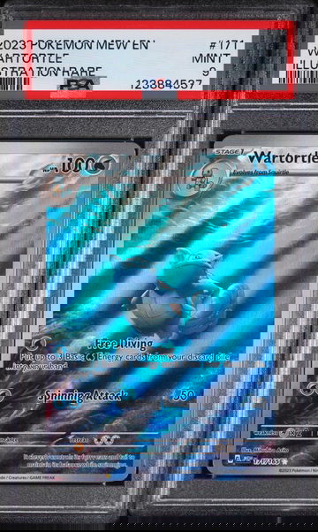 2023 Pokemon Scarlet and Violet 151 Illustration Rare Wartortle #171 PSA 9