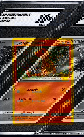 2021 Pokémon McDonald's 25th Anniversary Promo Charmander #9/25 Holo SGC 10