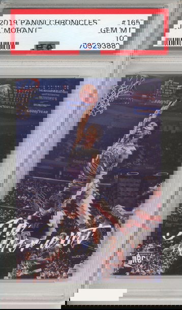 2019 PANINI CHRONICLES JA MORANT #165 ROOKIE GRIZZLIES RC PSA 10 GEM MT