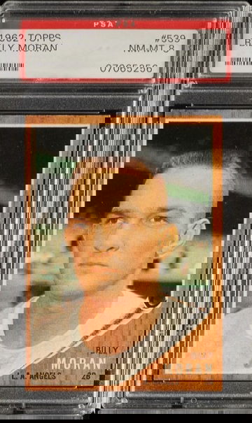 1962 Topps #539 Billy Moran  Los Angeles Angels  PSA 8 NM/MT