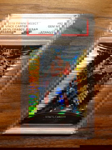 2018 Select Neon Orange Pulsar RARE Vince Carter PSA 10 LOW POP