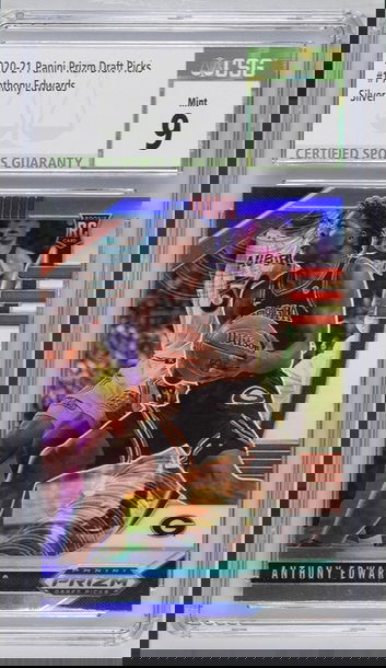 2020 Panini Prizm Draft Picks Anthony Edwards #1 Silver Prizm Rookie Card CSG 9 Mint