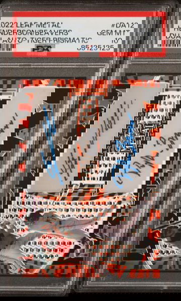 2022 Leaf Metal Henderson/Beavers Dual Auto Tiger Prismatic #DA12 PSA 10 [BL-3C.2]