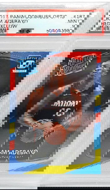 Bam Adebayo PSA 9 Red Yellow Optic