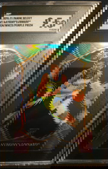 Anthony Edwards RC⚡️2020-21 Select Green White Purple Prizm SGC 9.5 MINT+ 🏀