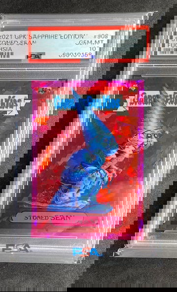 2021 GPK Sapphire Edition Stoned Sean Fuchsia 42/75 PSA 10