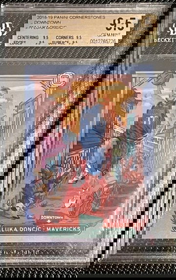 LUKA DONCIC 2018-2019 PANINI CORNERSTONES DOWNTOWN ROOKIE #11 BGS 9.5 TRUE GEM