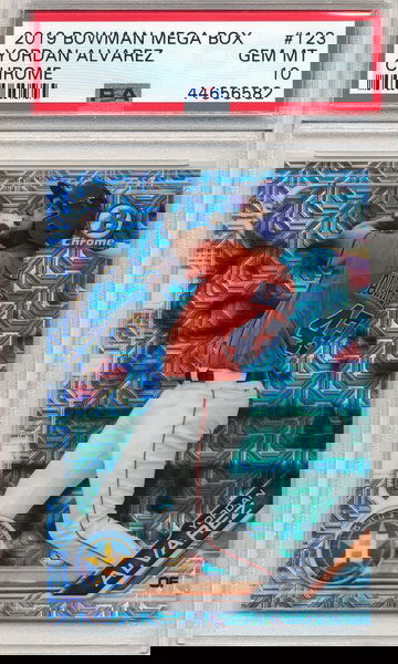 Yordan Alvarez 2019 Bowman Chrome Mega Box PSA 10 Rookie Card RC #123