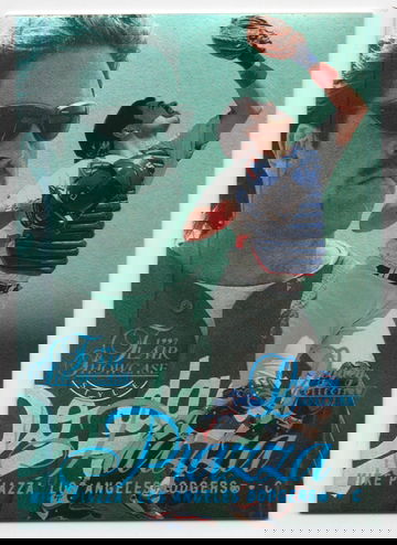 1997 FLAIR SHOWCASE LEGACY COLLECTION ROW 2 - 001 OF 100 # 31 MIKE PIAZZA HOF