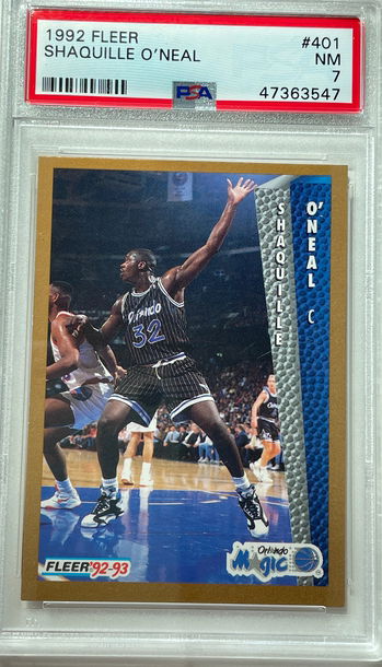 1992 Fleer Shaquille O’Neal PSA NM 7 