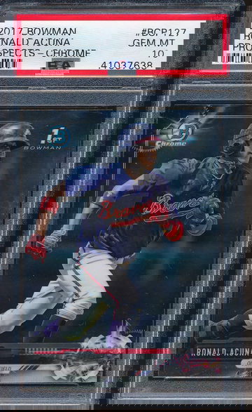 2017 Bowman Chrome Ronald Acuna Jr #BCP127 PSA 10 GEM MINT