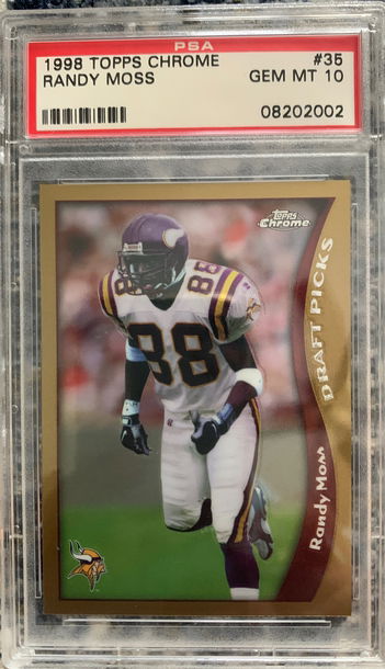1998 Topps Chrome Randy Moss RC PSA 10