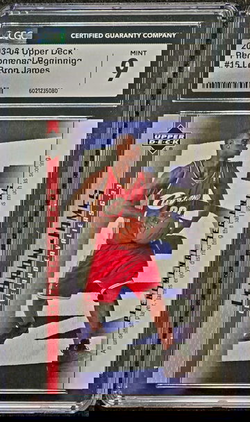 2003 Upper Deck Phenomenal Beginning LEBRON JAMES #15 Rookie RC Mint CGC 9