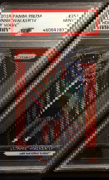 2018 Panini Prizm Ruby Wave Lonnie Walker Rookie RC #252 PSA 9