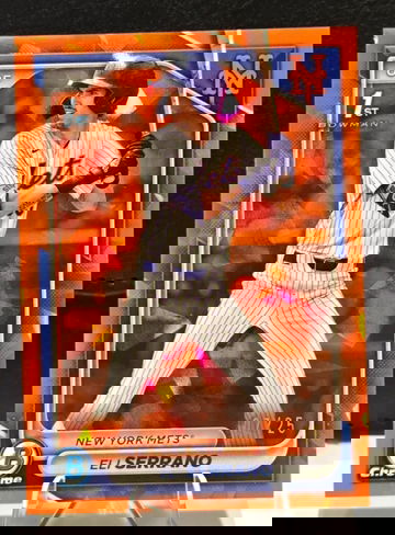 2024 Bowman Chrome Draft  Sapphire  Eli Serrano  Orange Refractor  /25  Mets