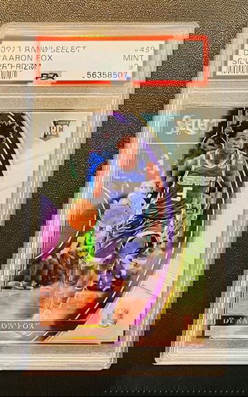 2017-18 Panini Select De’Aaron Fox Silver Prizm RC PSA 9