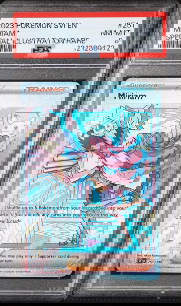 2023 Pokemon #251/198 Miriam Special Illustration Rare PSA 8