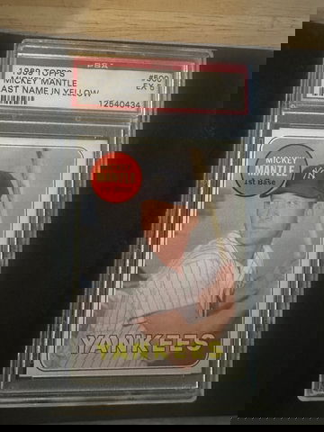 1969 TOPPS MICKEY MANTLE #500 PSA 5 