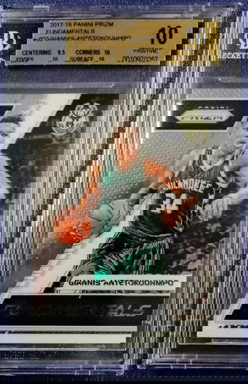 2017-18 Panini Prizm Fundamentals #32 Giannis Antetokounmpo BGS 10 - DHL Express Air 5-6 Days with Tracking