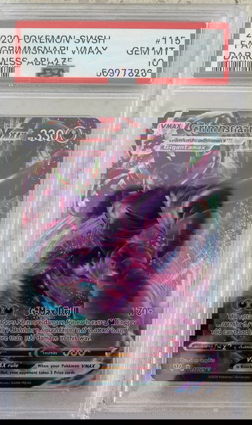 2020 Pokemon Grimmsnarl VMAX Full Art PSA 10