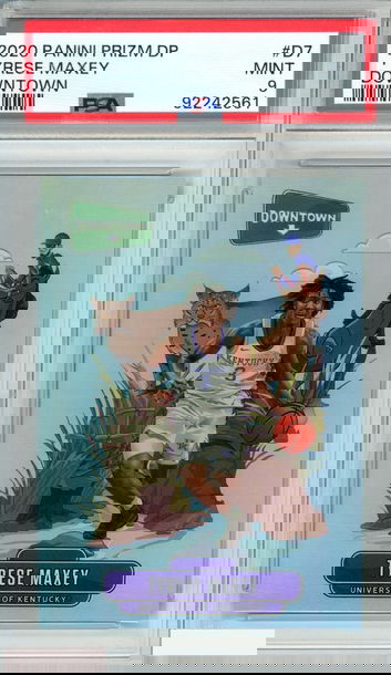 2020 PANINI PRIZM DRAFT PICKS DOWNTOWN TYRESE MAXEY #D7 ROOKIE RC PSA 9 MINT