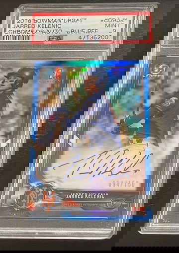 2018 bowman chrome draft Jared kelenic blue refractor PSA 9