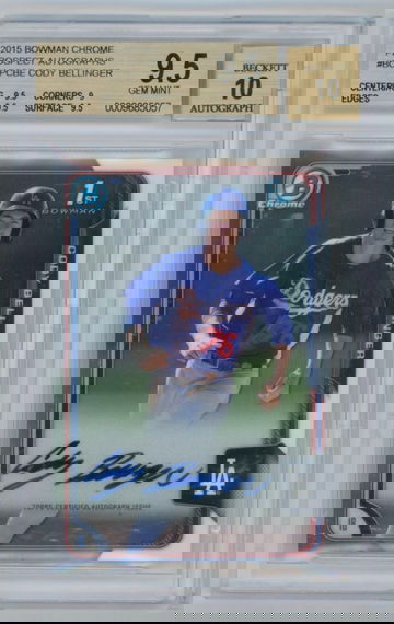 2015 Bowman Chrome Cody Bellinger Rookie Autograph BGS 9.5