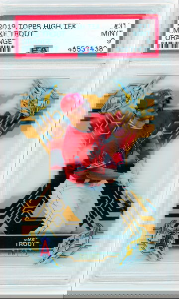 2019 Topps High Tek #31 Mike Trout Orange PSA 9 MINT!