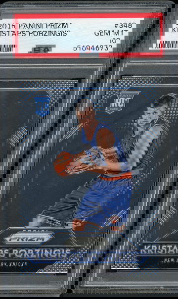 Kristaps Porzingis 2015/16 Panini Prizm RC #348 PSA 10 GEM MINT Knicks Mavs