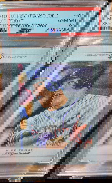 2016 Topps Transcendent Mike Trout Sketch /65 Gem Mint PSA 10