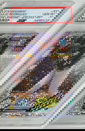 2019 Bowman Chrome Julio Rodriguez SPECKLE REFRACTOR /299 Low POP RC 