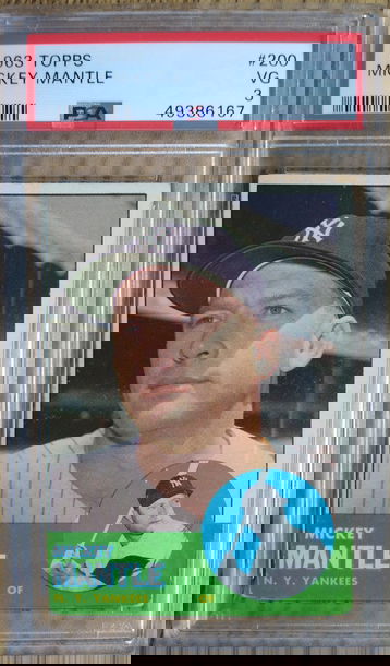 1963 Topps Mickey Mantle PSA 3