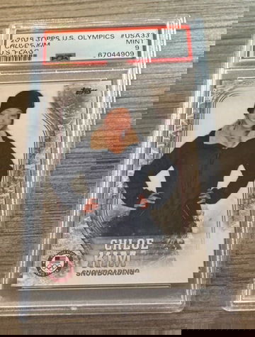 2018 Topps Olympics #US36 Chloe Kim RC GOLD Portrait Parallel #'d /25 PSA 9 MINT