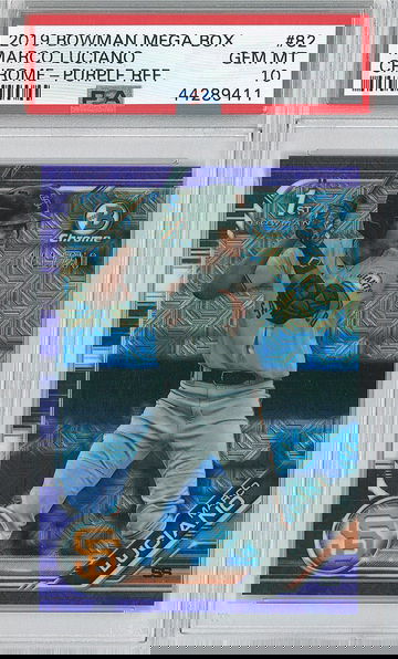 2019 Bowman Marco Luciano #82 Purple Refractor /250 PSA 10 Giants