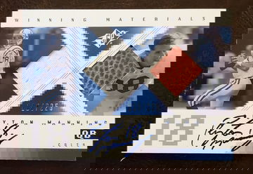 2000 SPx Peyton Manning Winning Materials Autographs Colts Jersey Ball /225 