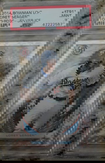 2014 Bowman DP Top prospects silver ice Corey Seager Psa 9