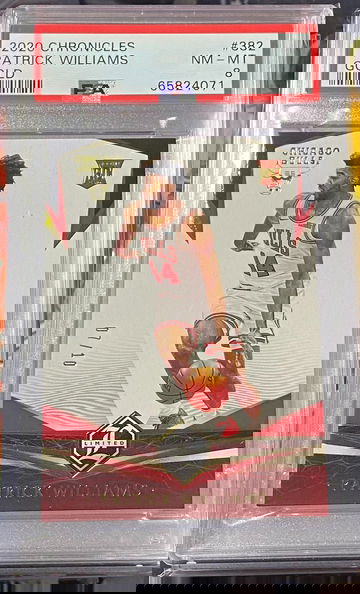 2020 Panini Chronicles Patrick Williams Gold /10 #382  PSA 8 Rookie RC Limited Bulls