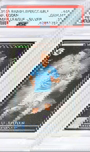 PSA 10 GEM MINT POP 2 2019 Phil Foden Impeccable Manchester City /35