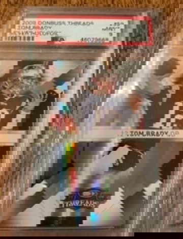 Tom Brady 2009 Donruss Theads Silver Holofoil /250 PSA 9