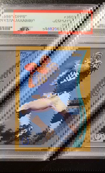 1998 Peyton Manning Topps Rookie. #360. PSA 10