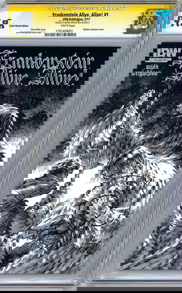 FRANKENSTEIN ALIVE ALIVE! #1 CGC-SS 9.8 SIGNED WRIGHTSON RETAILER INCENTIVE 2012